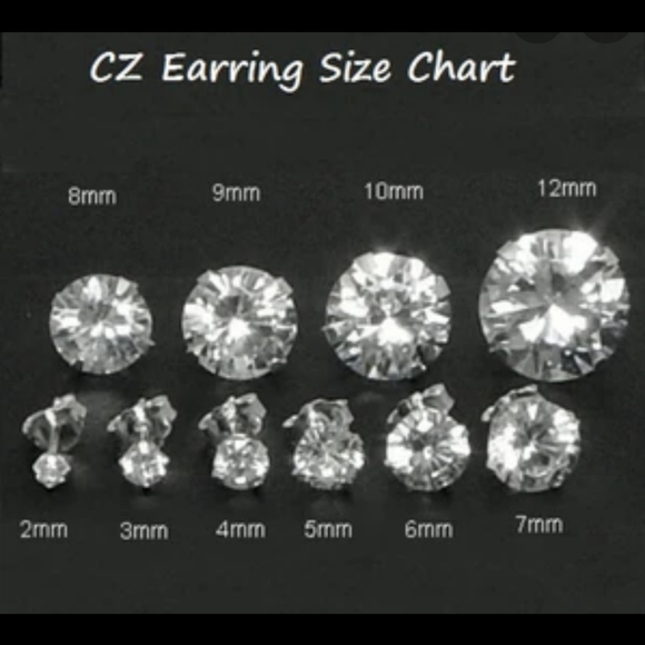6mm Bling Stud Earrings - Picture 4 of 4